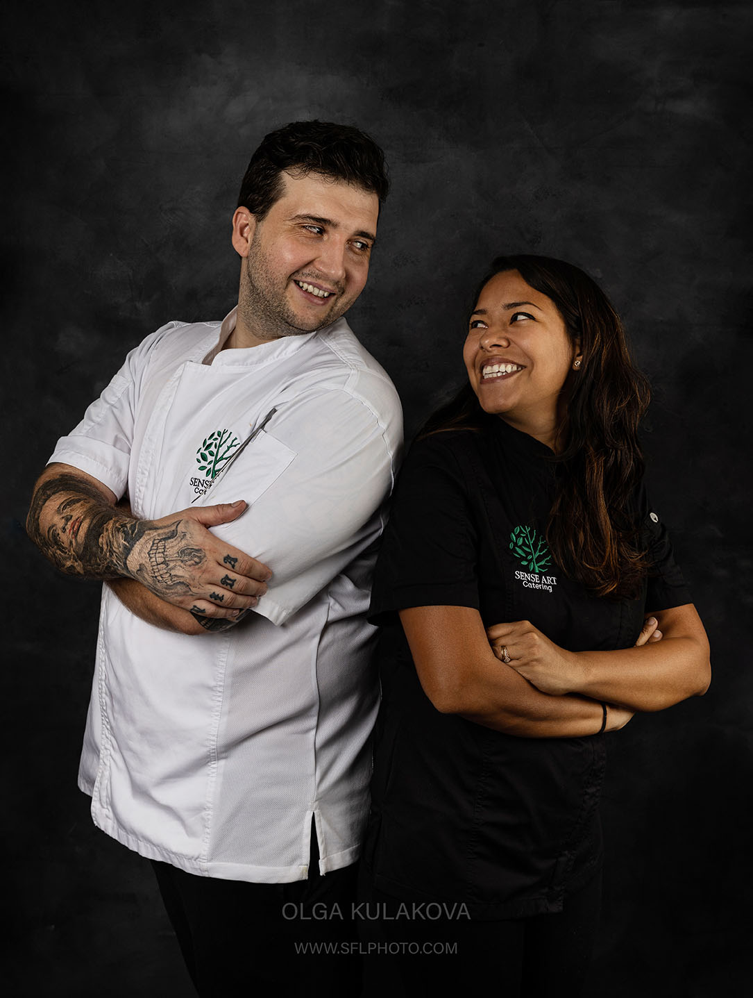 Portrait of French Chef Allan Blaize and Vanessa Fogueroa